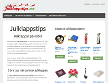 Tablet Screenshot of julklappstips.me